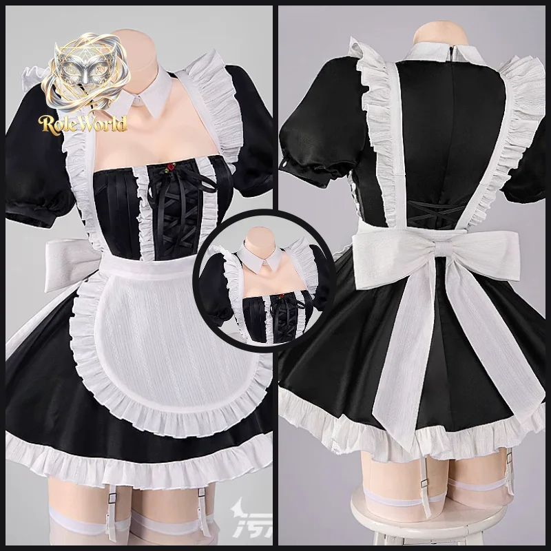Goddess of Victory Cinderella Maid Cosplay Costume Women Anime Game Outfit for Halloween Party