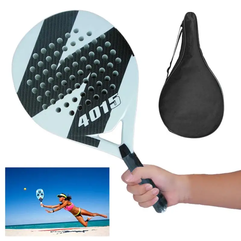 Paddle Racket Easy To Use Beach Ball Sports Racket Carbon Fiber Power Lightweight Tennis Racket With EVA Memory Flex Foam Core