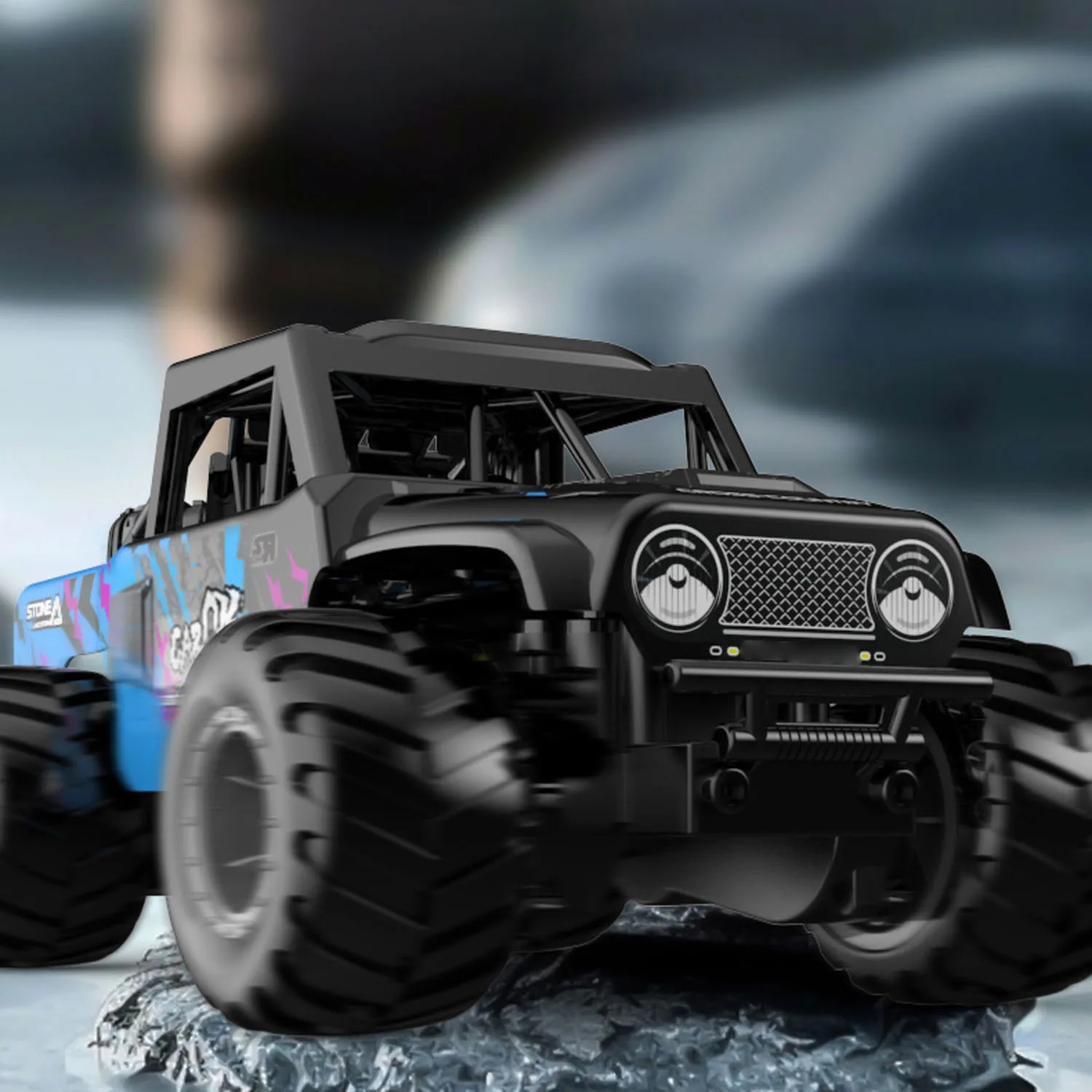 

1/18 4*4 RC Off Road Vehicle RTR 2.4G Remote Control Crawler Q191 Amphibious All Terrain Controlled 360 Rotation Stunt Car Model