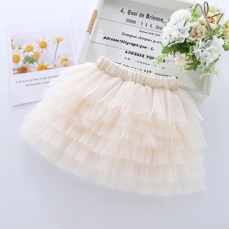 Hot Baby Girls Tulle Tutu Skirt Ballerina Pettiskirt Fluffy Children Ballet Skirts for Party Dance Princess Girl Tulle Clothes