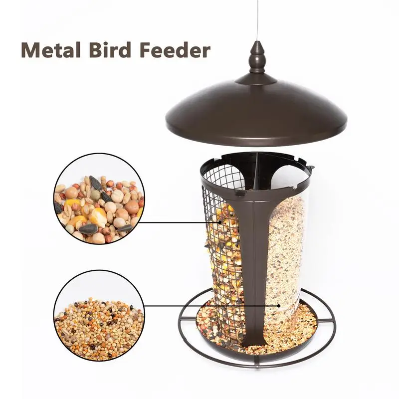 

Bird Feeder Cardinals Feeders Squirrel Proof Heavy Duty Large Capacity Weather And Water Resistant Includes Chains & Hook Metal