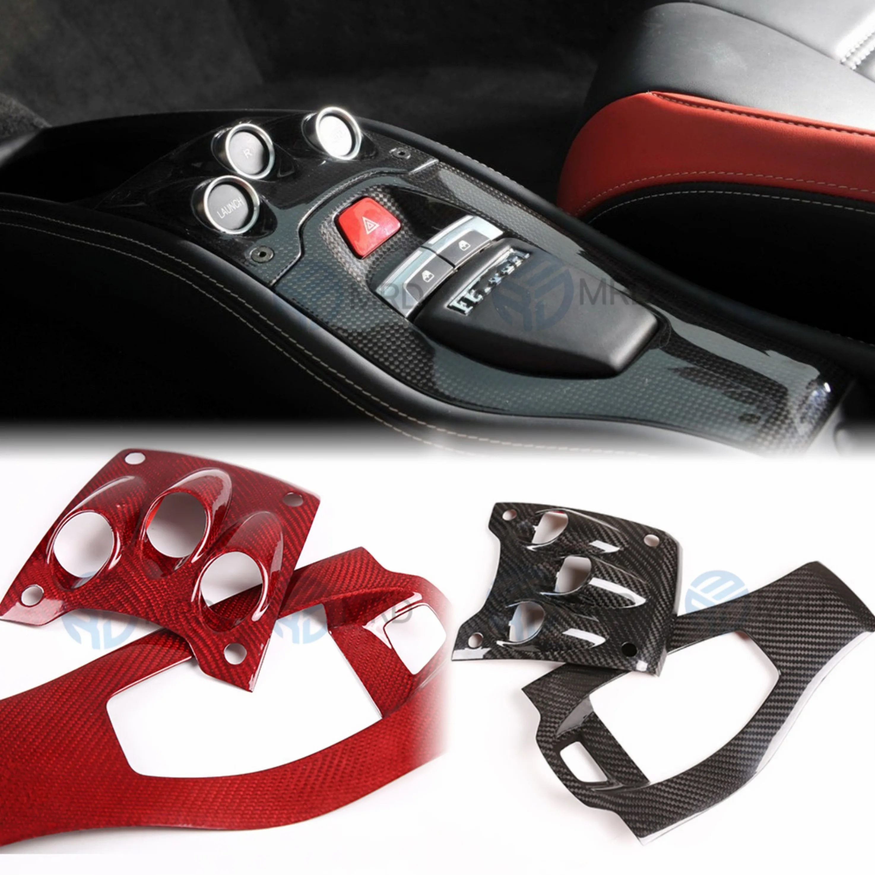 

MRD Interior Dashboard Trim Panel For Ferrari 458 2011-2016 Real Twill Dry Carbon Fiber Forged Central Console Decoration