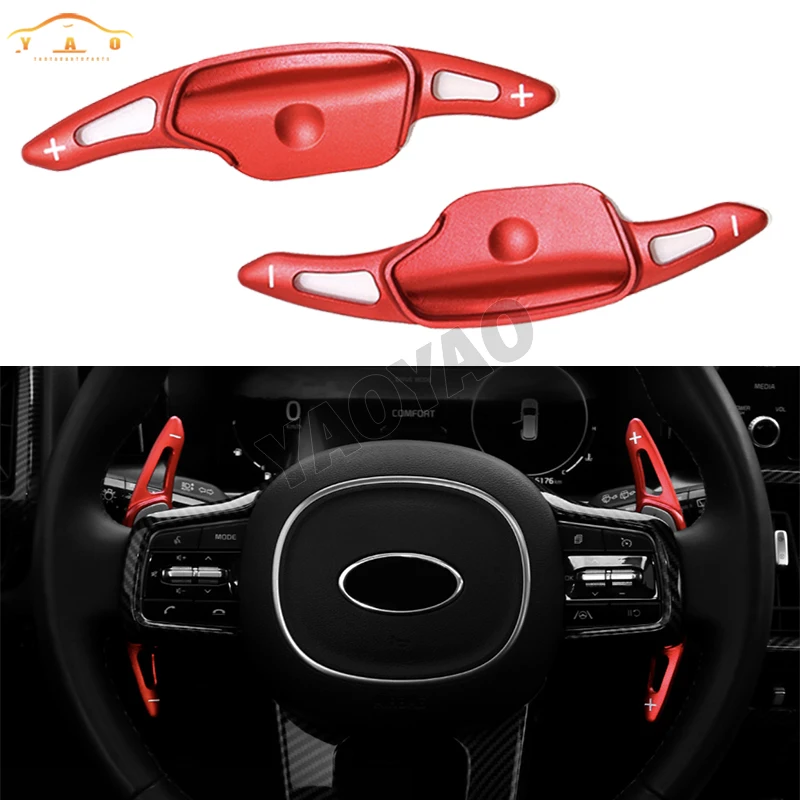 

For Kia Sorento MQ4 Shift Paddle Gear Extender Shifter Paddles Aluminum Steering Wheel DSG Extension Sticker Car Accessories