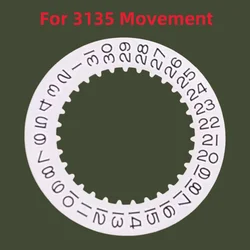 3135 Watch Movement Parts Calendar Dial White Gold Calendar Disc Fit for Swiss 3135 Movement