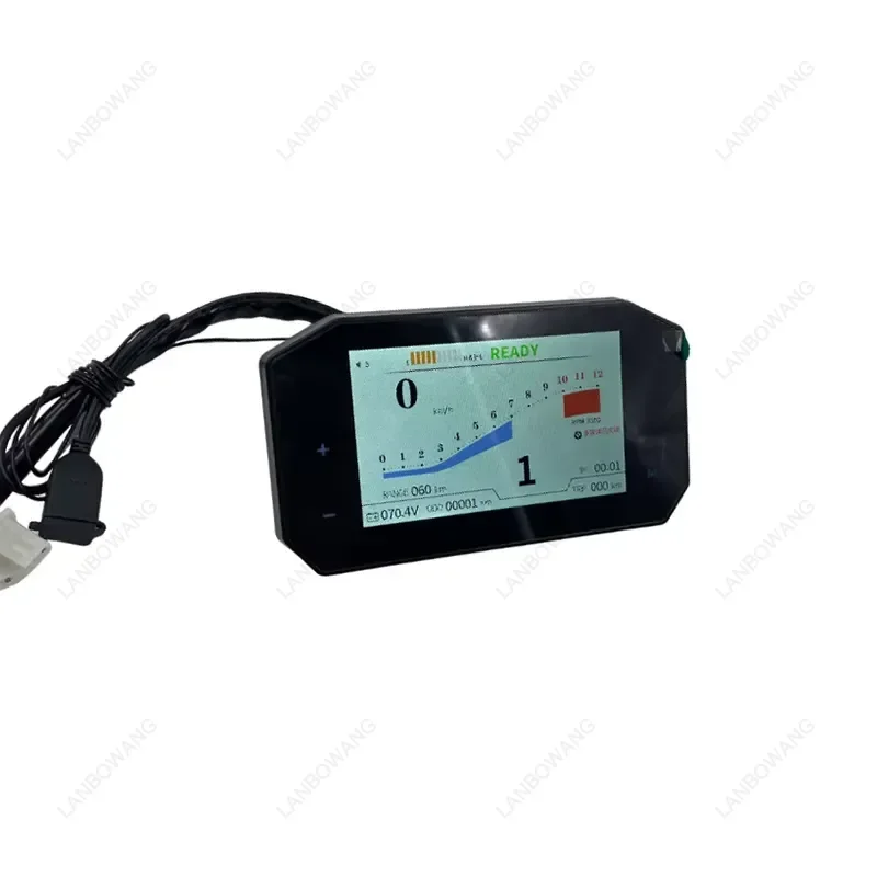 Electric Motorcycle Moped Scooter TFT 5 Inch Speedometer Display 48V 108V CAN BUS Single Wire Digital Dashboard Gauge
