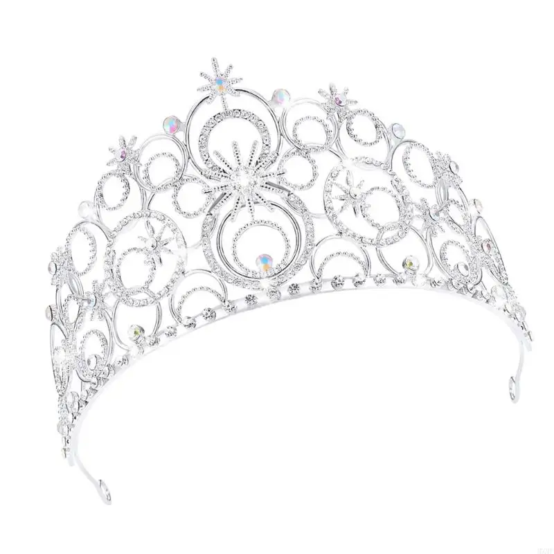 عصابة شعر MXMF Blingbling Tiaras Hair Hoop لحفلات أعياد الميلاد قطرة ماء كريستالية للسيدات