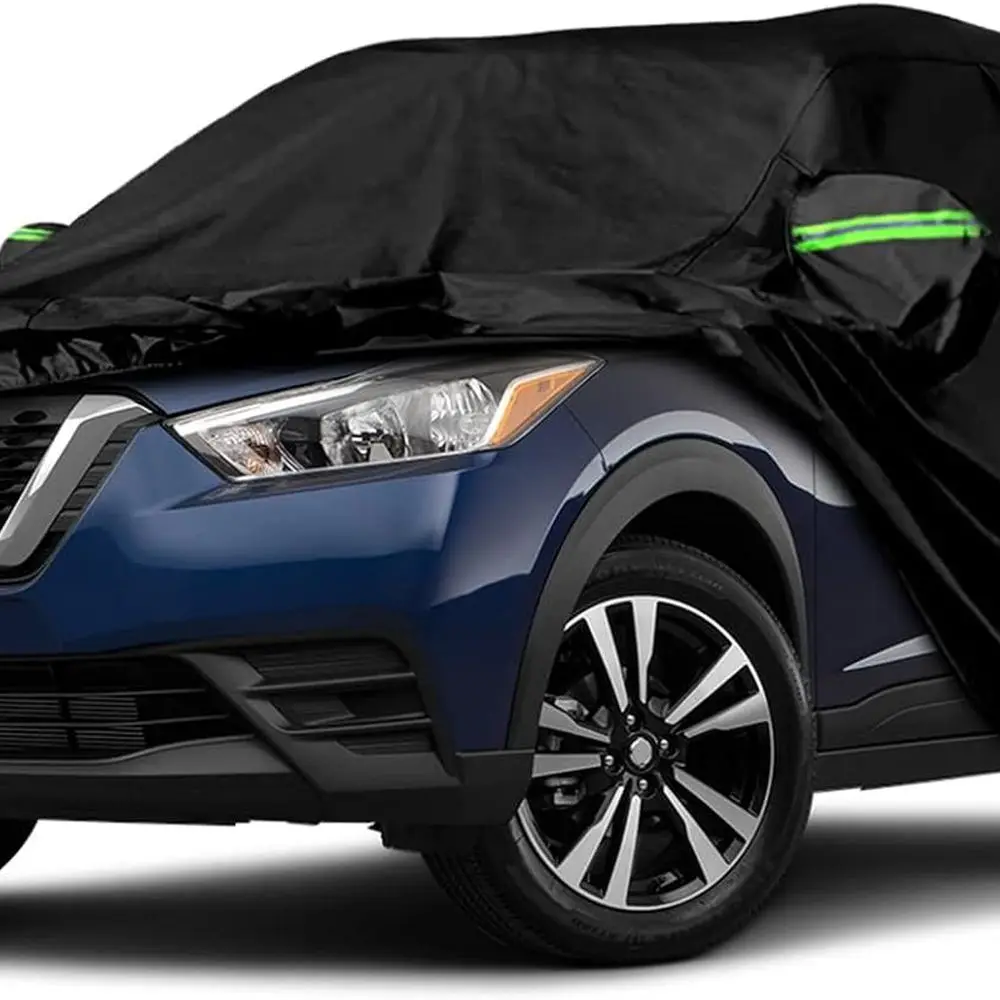 

Custom-Fit 6-Layer All-Weather Nissan Kicks Car Cover with Zippered Door & Windproof Bands for 2016-2024 Models - Protection Aga