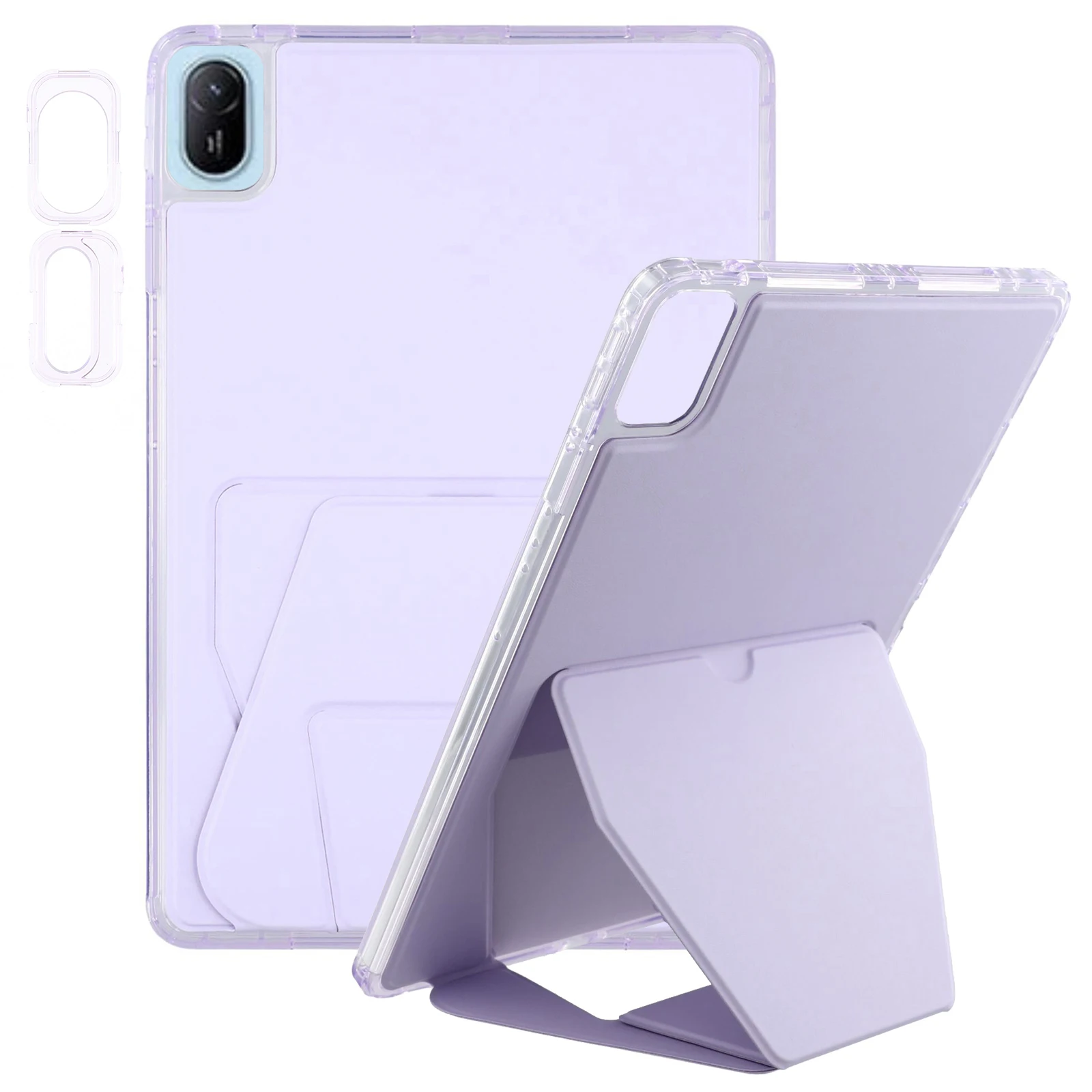 

Чехол для планшета Huawei MatePad SE 11 / MatePad 11 (2023) / (2021) Чехол-подставка из ТПУ из искусственной кожи с рамкой для объектива — фиолетовый