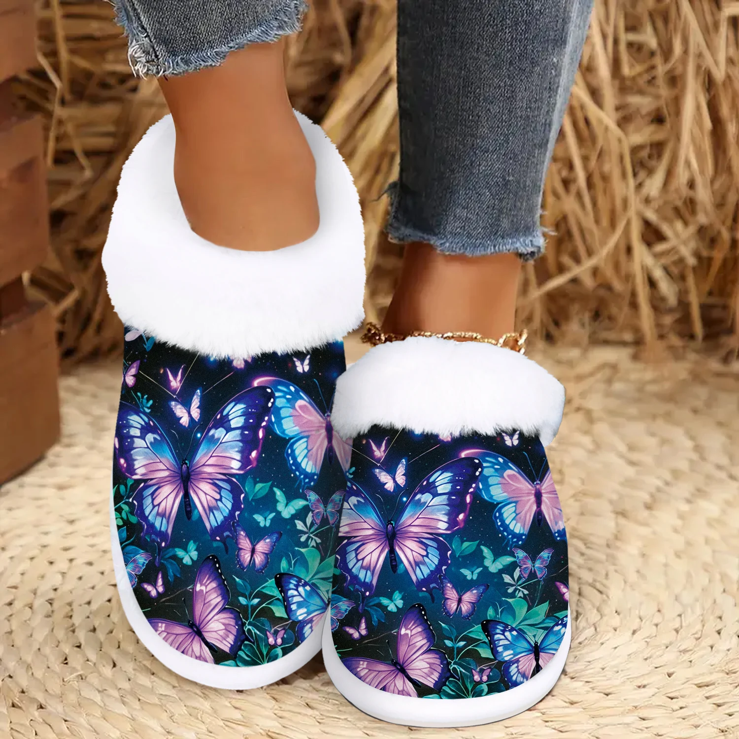 

Vibrant Butterfly-Themed Presents for Enthusiasts, Gifts for Animal Lovers, Cozy Indoor/Outdoor Slippers