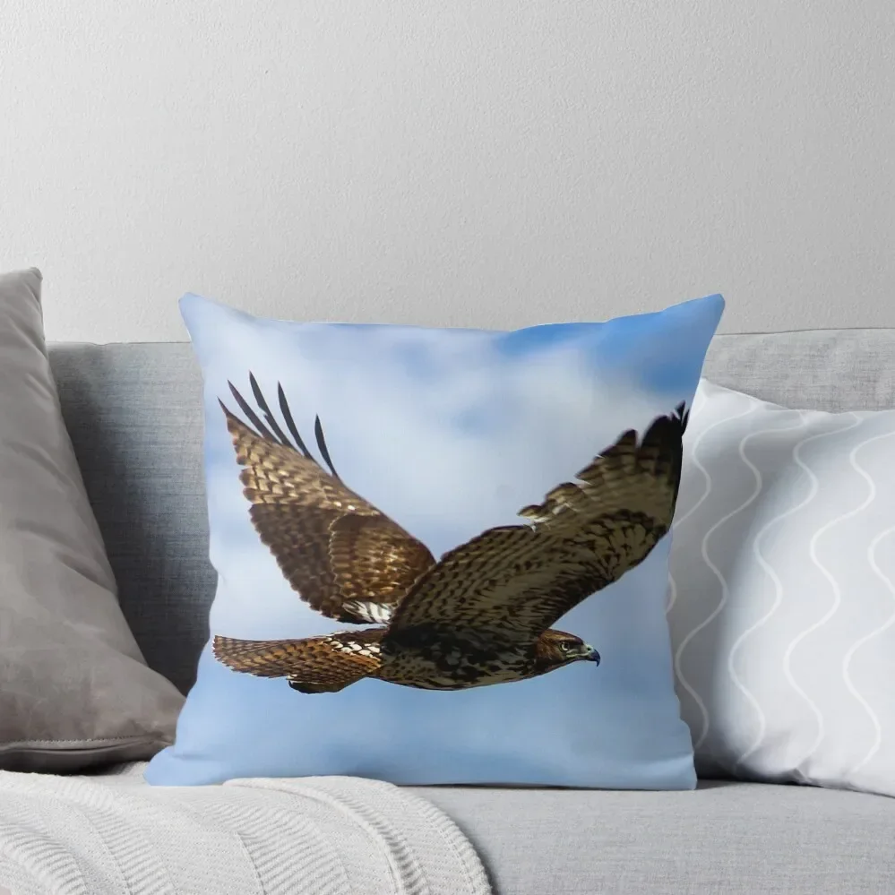 Redtail Hawk Flight Throw Pillow Pillow Decor luxury home accessories pillow