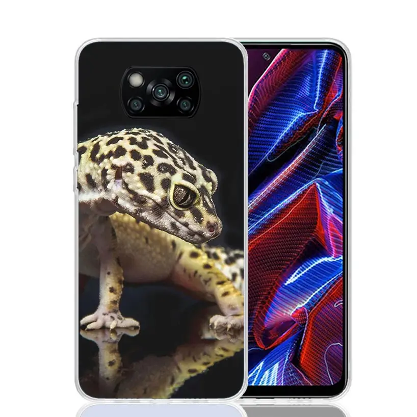 Lizards Geckos Phone Case For Xiaomi Poco X6 X5 X4 X3 Nfc F5 F6 Pro F3 F2 F1 F4 Gt M5S M4 M3 M2 Soft Coque Cover X3 Nfc X4 Gt X5