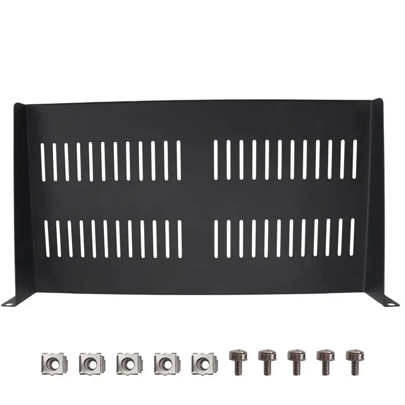 LICE-1U Server Rack Mount Shelf Vented Cantilever Tray For 19 Inch Network Equipment Rack Cabinet