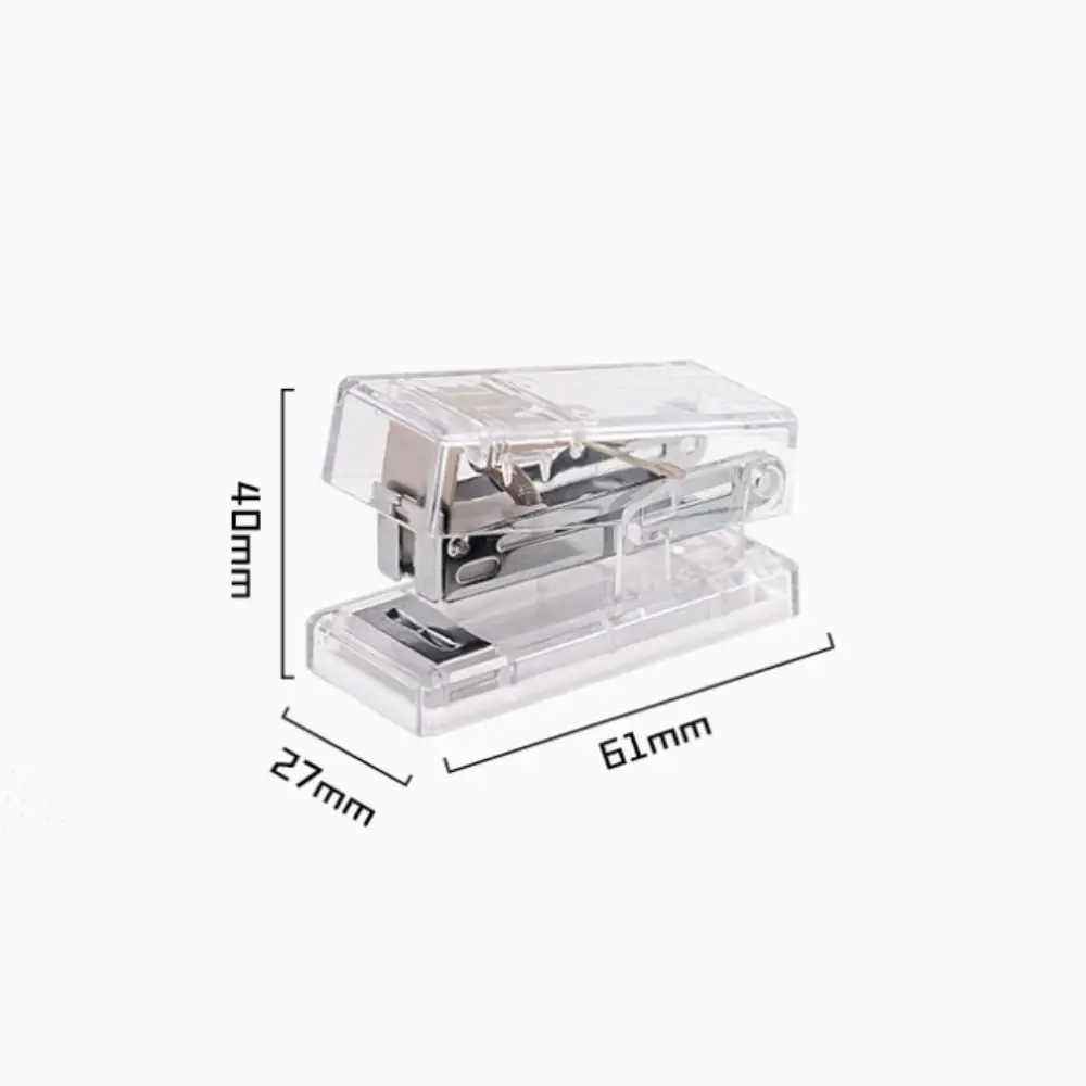 Mini Mini Stapler Transparent with 1000 Staples Paper Binder Set Portable Easy-Use Office Binding Tools School Office Supplies