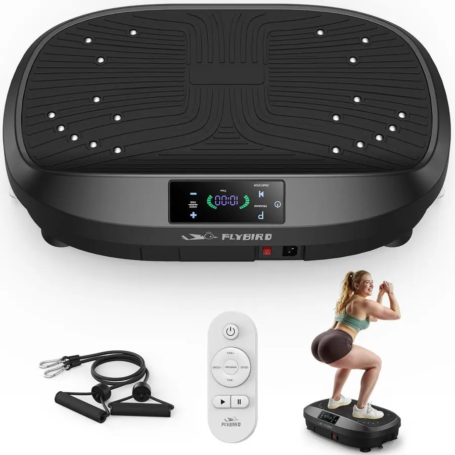 

Vibration Plate Exercise Machine, Adjustable Speed High Intensity Vibration for Muscle Toning Weight Loss Lymphatic Drainage