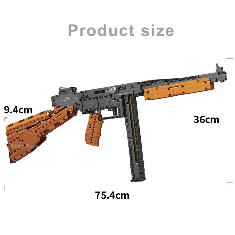 SWAT Military Army Weapon Simulation Gun Building Blocks Thompson Submachinegun Battle Rifle Model Technical Bricks Kid Game Toy