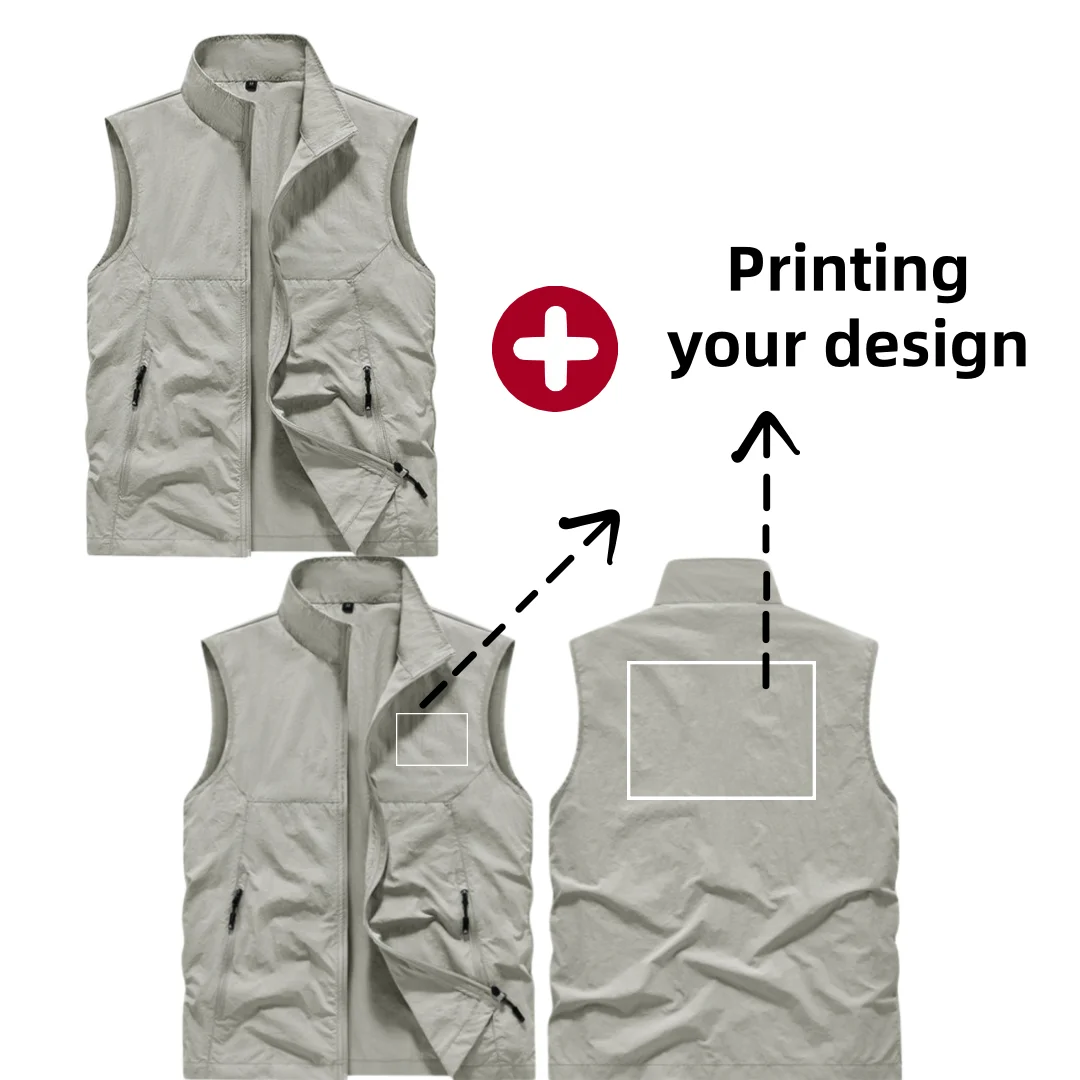 2026 Quick-Drying Waterproof Outdoor Work Vest for Spring Autumn Hiking Fishing Photography - Customizable Logo Vest