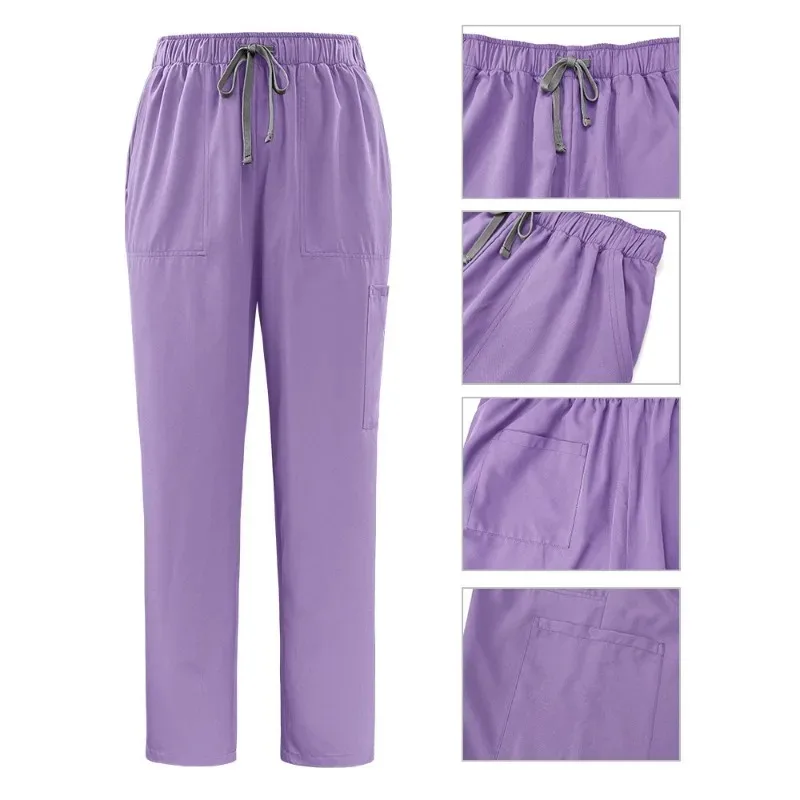 Uniformes quirúrgicos para mujer, conjuntos de enfermera, Top + pantalón, artículos de uniforme médico, trajes de hospital de salón de belleza clínica