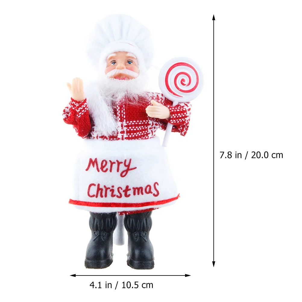 

2 Pcs Santa Pendant Christmas Decorations Craft Party Supplies Clause Gift Bag Plastic Home Child