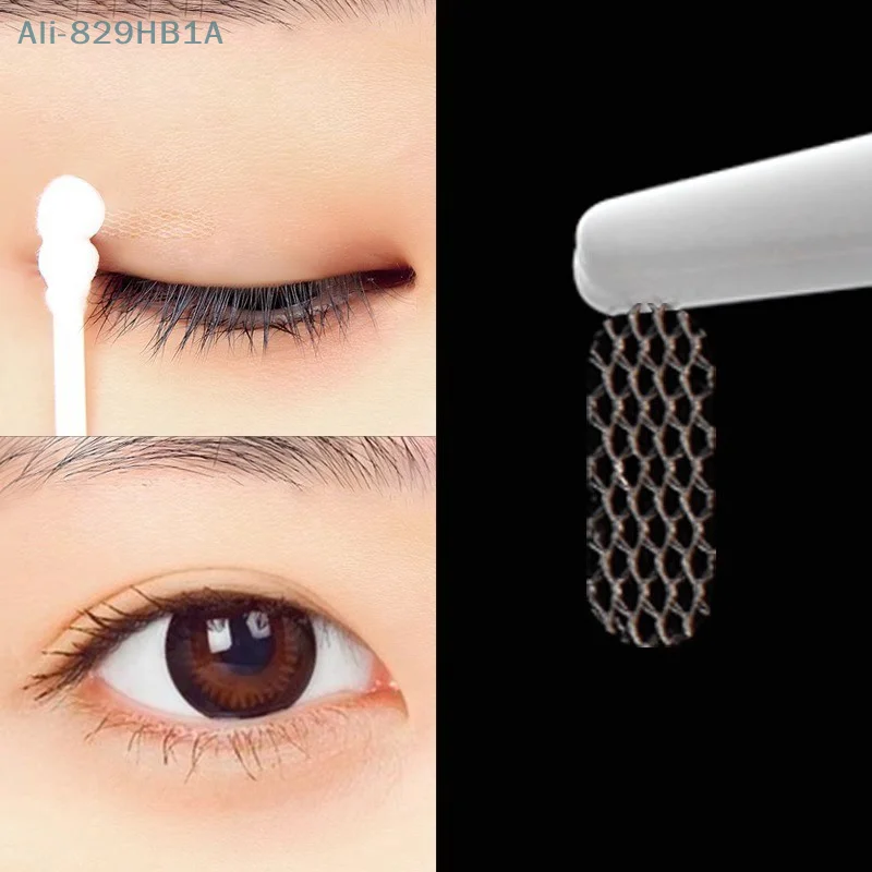 Autocollants pour les yeux naturels auto-adhésifs, double paupière invisible partielle, lifting des grands yeux, non marquant, maille en dentelle, outil de maquillage pour les yeux