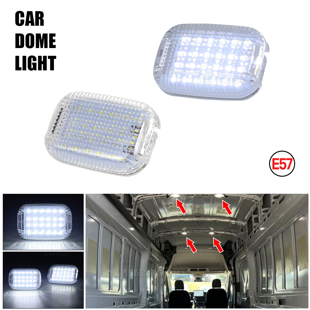 2Pcs Canbus LED  Interior LED Dome Light Cargo Area For 2015-2024 Ford Transit 150 250 350 Van