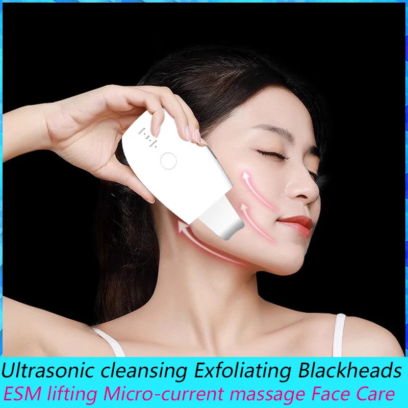 Electric Facial Massager Beauty Device, Ultrasonic Cleansing Exfoliating, Blackheads, ESM Lifting, Face Care ML-036