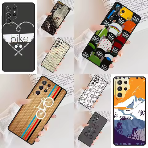 Love Cycling Road Bike Phone Case For Samsung Galaxy S24 S23 S22 S21 Ultra S10 Note 10 Pro S20 Plus FE S9 S8 Cover