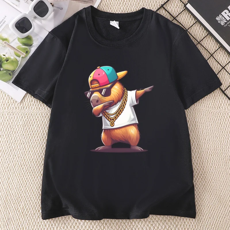 Sad Is Temporary Swag Is Forever Graphic T Shirts for Woman Man Casual Short Sleeve Humor and Trendy Animal Printed T-shirt Tops