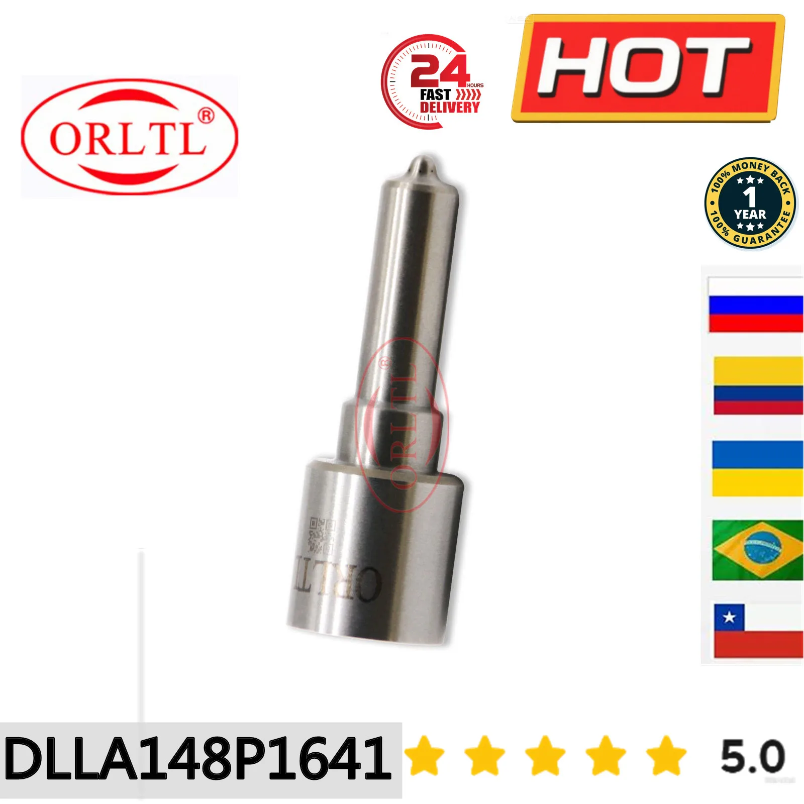 ل 0445120219 0445120275 الوقود النفط الموقد رذاذ فوهة DLLA148P1641 حقيقية حاقن قضيبي مشترك فوهة رذاذ #1