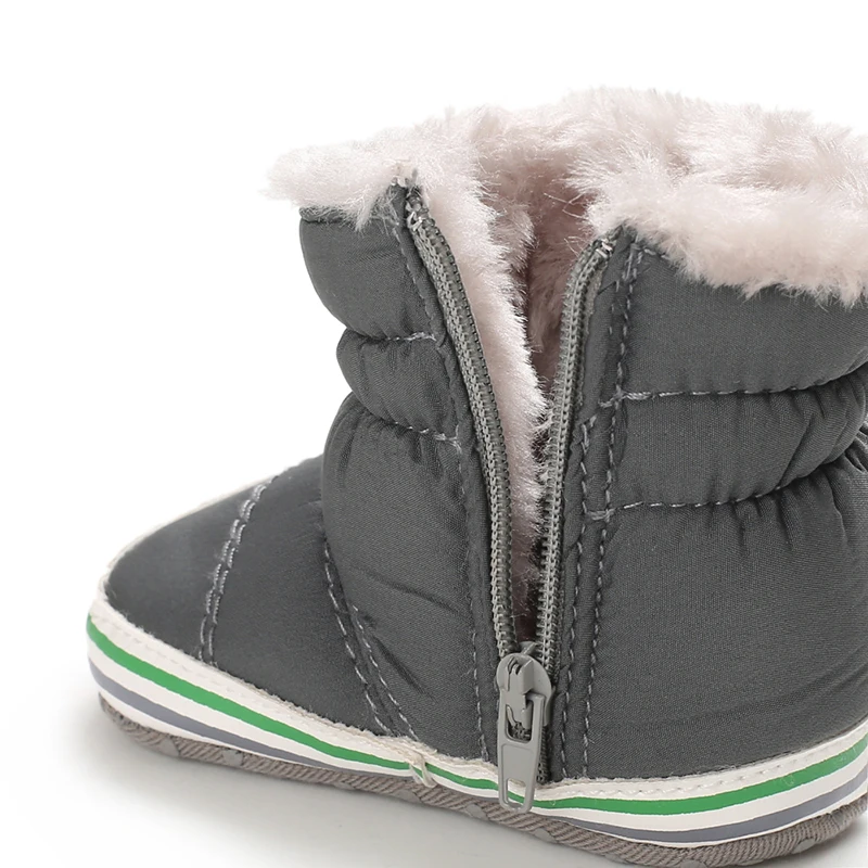 0-18M Winter Neue Baby Weichsohlen Warme Dicke Schneestiefel Bequeme Alltags-Freizeitschuhe für Säuglinge und Kleinkinder – Detail 23
