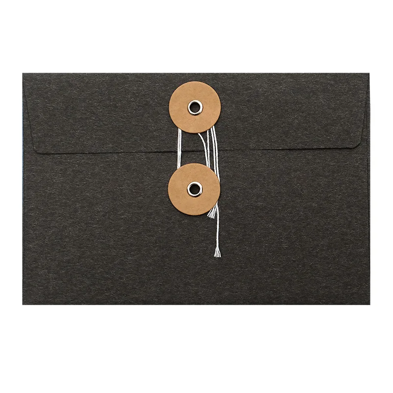 10Pcs Blank Kraft Paper Business Envelope Round Buckle Buttons paper Greeting For Cards postcard supplies 115*170mm