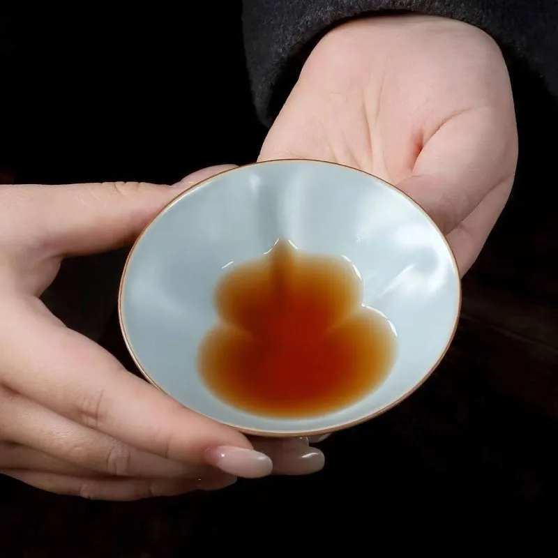 Handgefertigte Keramik-Kürbis-Fu-Lu-Teetasse, Kreative Douli-förmige Meister-Teetasse, Persönliche Haushalts-Trinkteetasse für Teeliebhaber