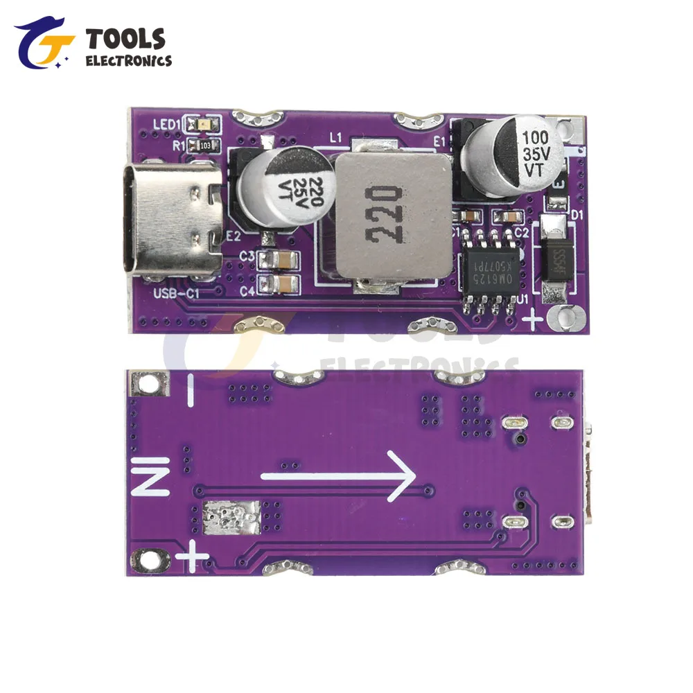 1-20 PCS DC 9-31V PD63W Fast Charging Module Pd3.1 Qc2.0/3.0 Scp Full Protocol Fast Charging Module Super Fast Charging Type C