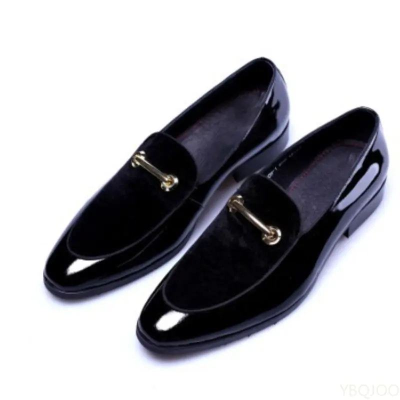 Leather Shoes Men Luxury Business Oxford  Breathable Patent Leather Formal Shoes Plus Size Man Office Wedding Flats Male Black