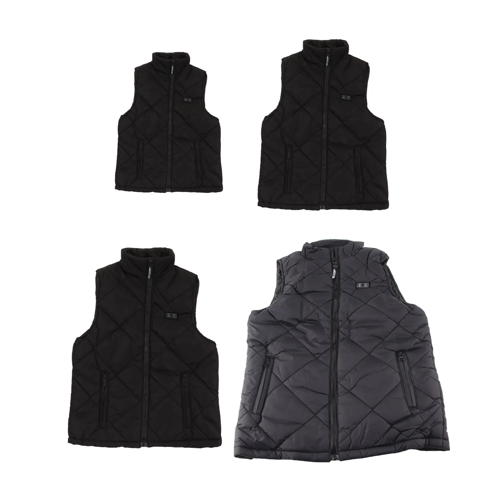 

Детский жилет с электрическим подогревом, жилет с интеллектуальным подогревом, черный ветрозащитный 13-зонный жилет с равномерным подогревом для активного отдыха