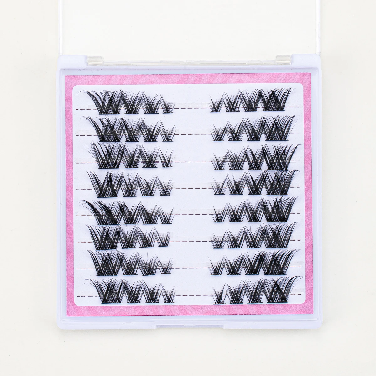 SEXYSHEEP 64 pièces cils en grappe cils en forme de renard Extension de cils Manga naturel Volume cils individuels Faux cils en vison