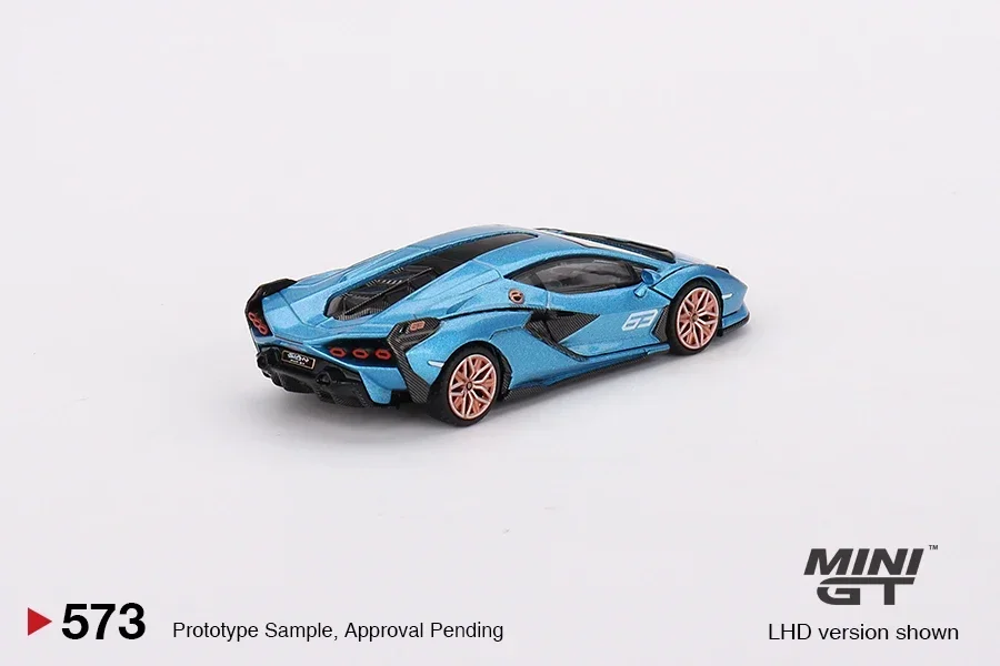 MINIGT 1/64 Lamborghini Sián FKP 37 Ble Aegir MGT00573-CH Cars Alloy Vehicle Diecast Metal Model Kids Xmas Gift Toys for Boys