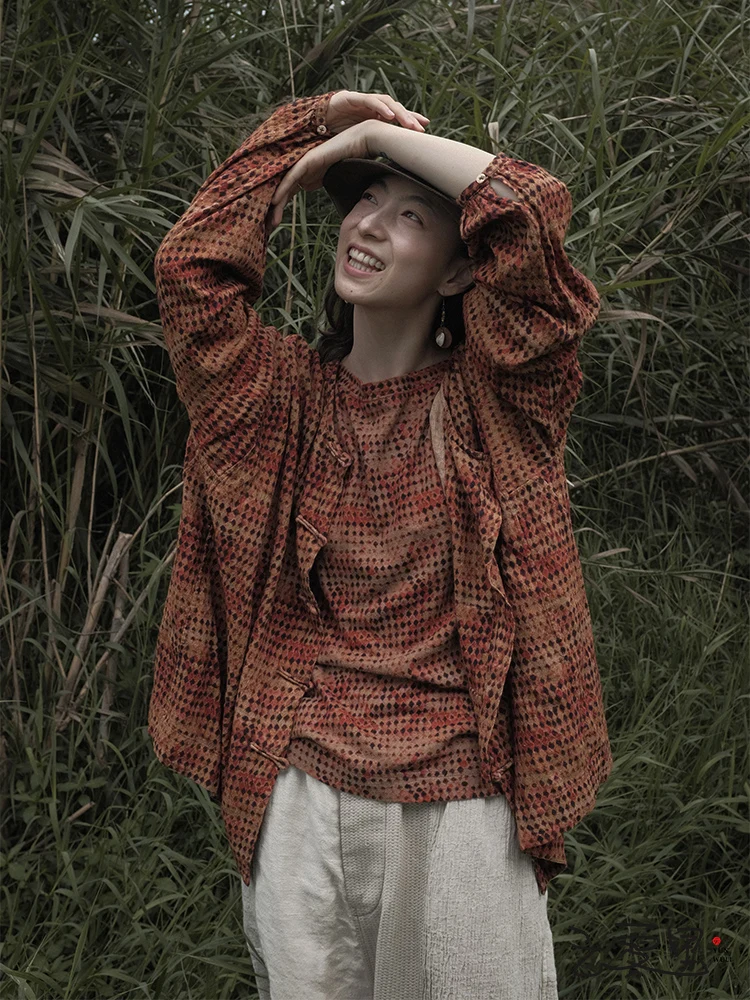 

Кардиган на пуговицах в винтажном стиле, свободного кроя, из смесового льна и хлопка, с длинными рукавами, круглым вырезом, весенняя верхняя одежда