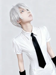 Japanese Anime Land of The Lustrous Diamond Houseki No Bort Kuni Jade Yellow Cosplay Costume Playsuit Outfits Uniforms Suits Wig