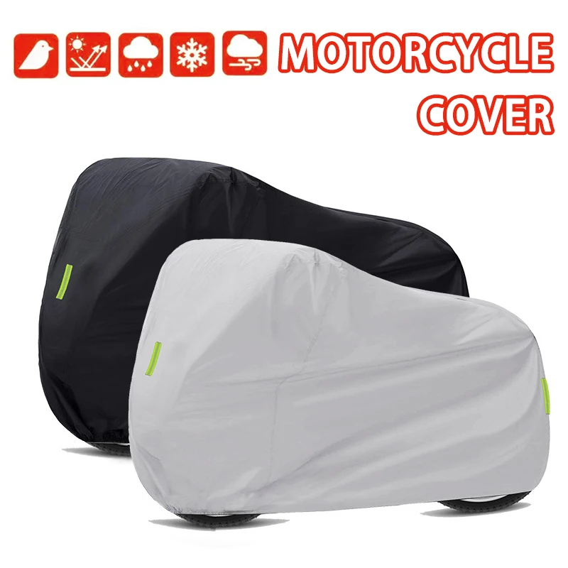 

2 Colour Motorcycle Outdoor Indoor Protective Cover Waterproof Rain Dust UV Proof Sun Protection Cover For Motorbike