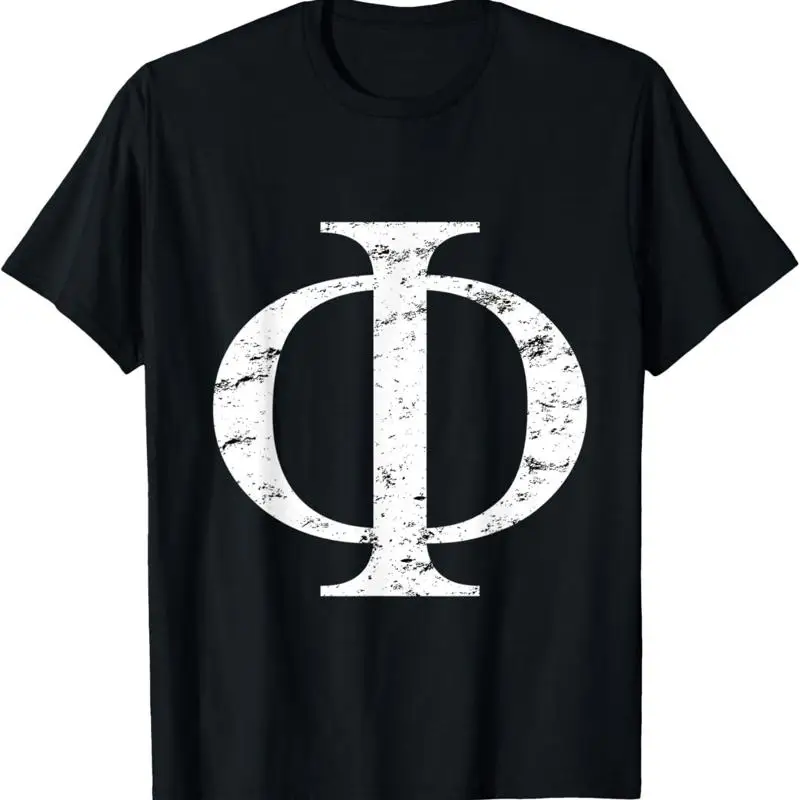 

Phi Symbol T Shirt Vintage Greek Alphabet Letters