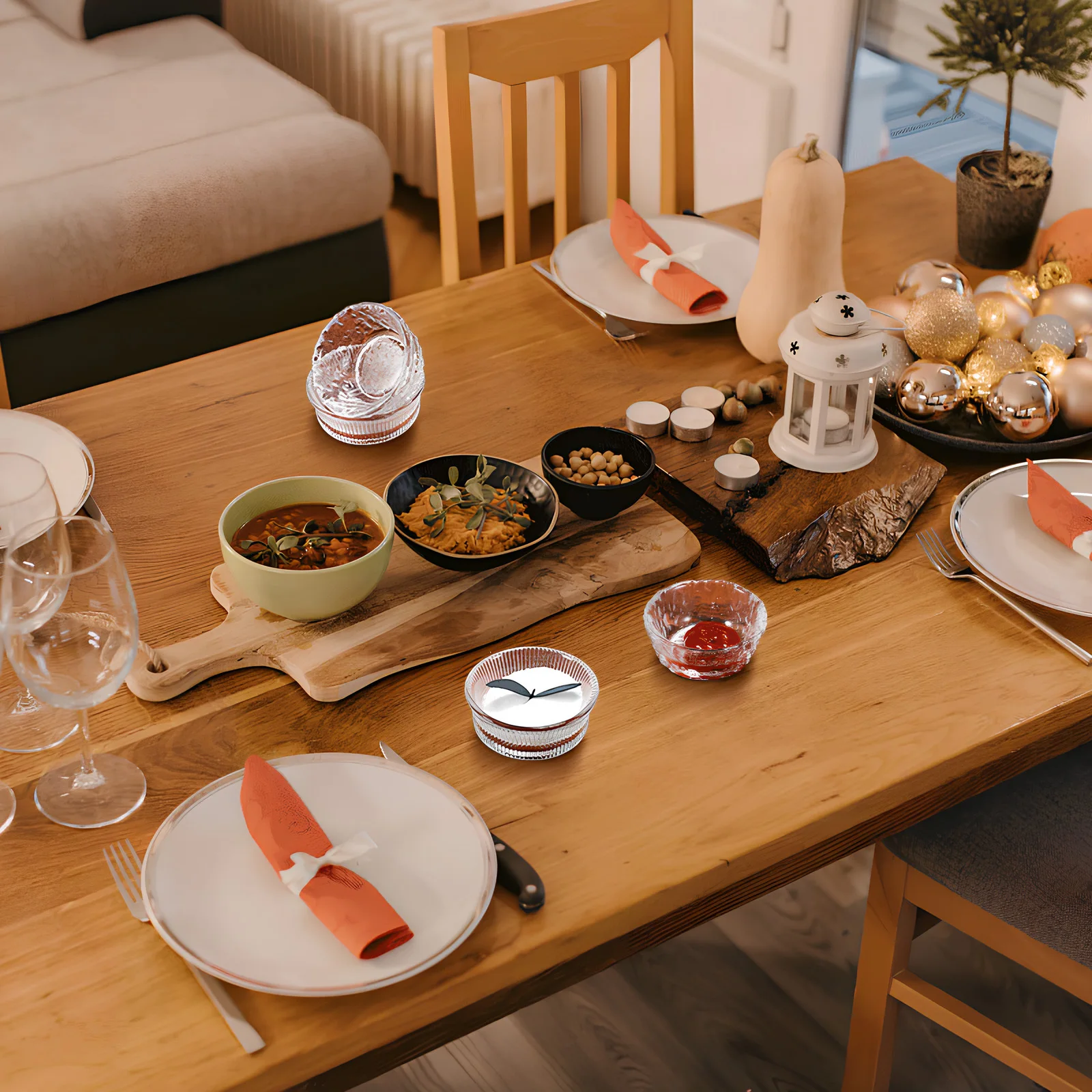 

6Pcs Small Glass Bowls Comfortable Grip Dipping Snack Bowls Multi Functional Kitchen Accessory Soy Sauce Dish Sauce Holders