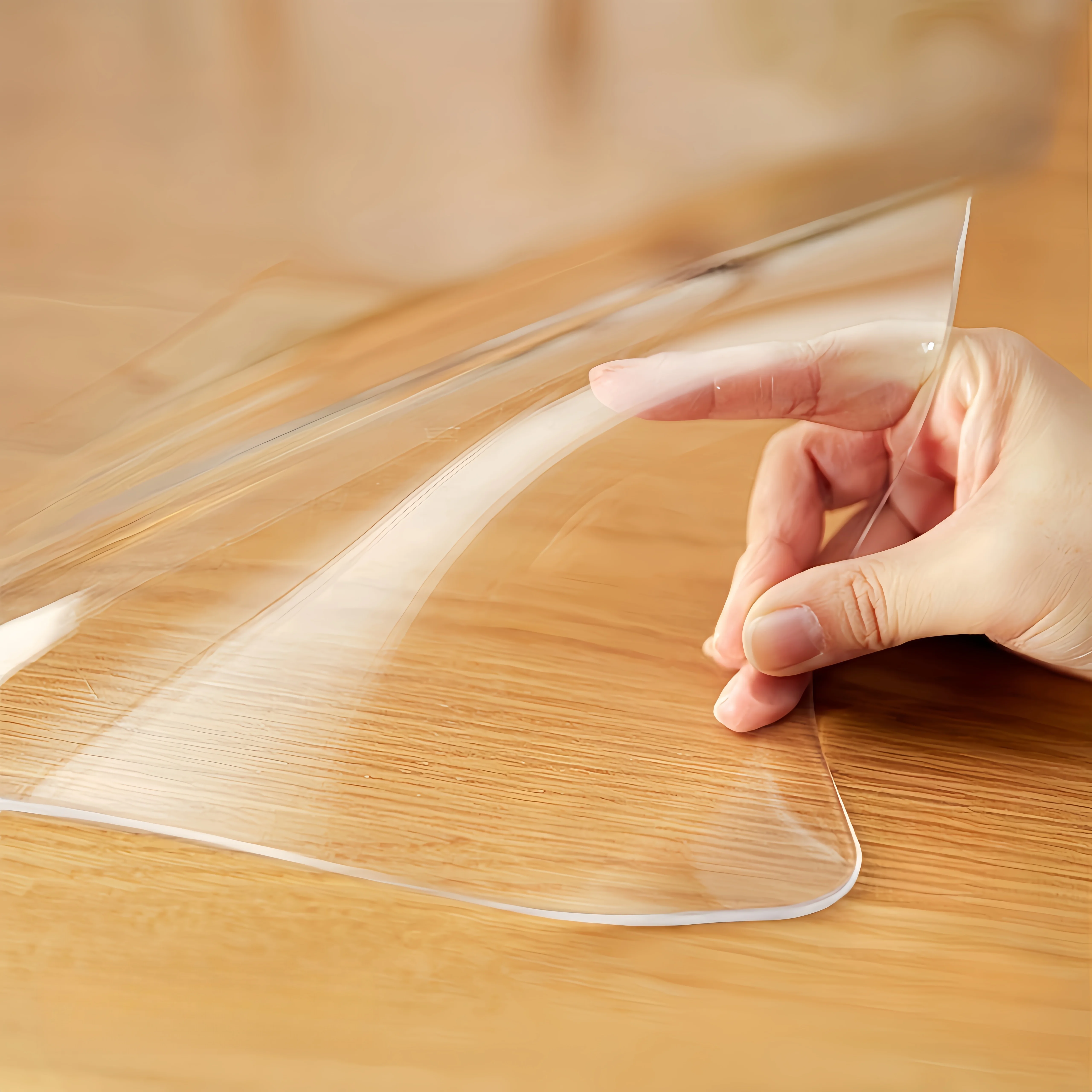 

Clear Protector 2mm Thick Plastic Table Cover, PVC Clear Table Cover Protector, Desk Protector Mat, Writing Desk Pad for Desktop