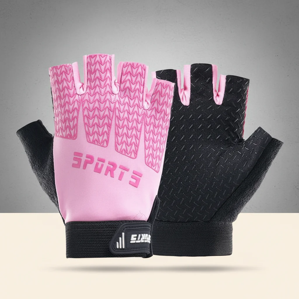 Kids Anti Slip Sports Gloves Durable Fiber Material Breathable Design For Cycling Balance Bike