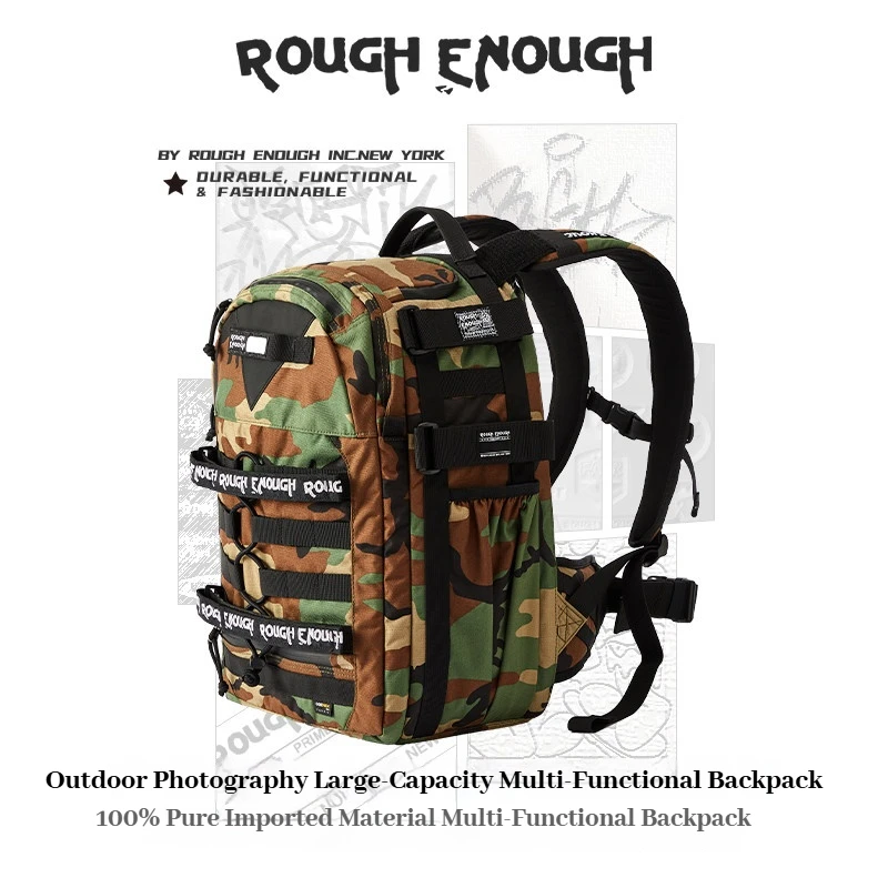 RGH Multi-functional Tactical Waterproof Backpack, Outdoor Camera & Drone Storage Bag for Men, Hiking Pack