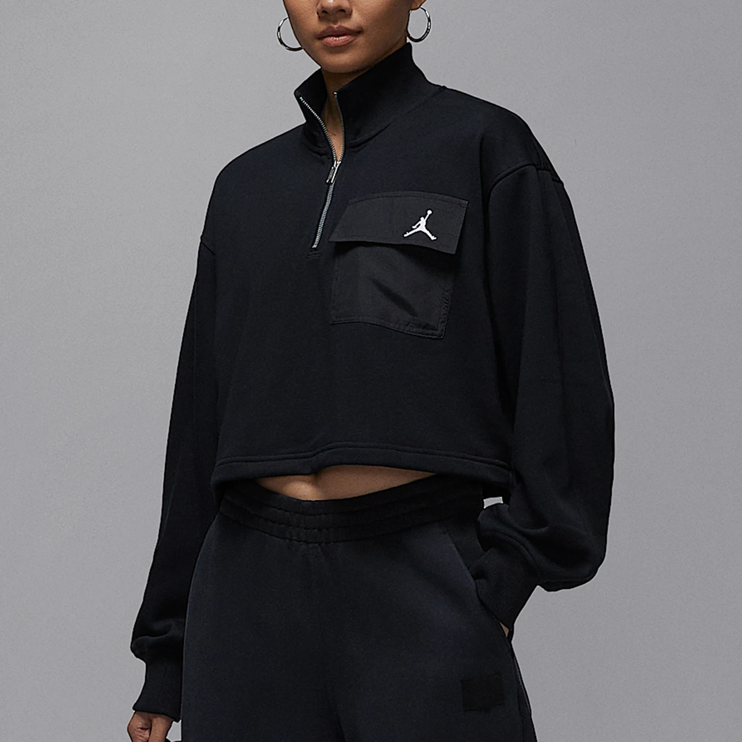 Nike Authentic JORDAN Women's Stand Collar Pullover Durable Casual Hoodie IF1070-010