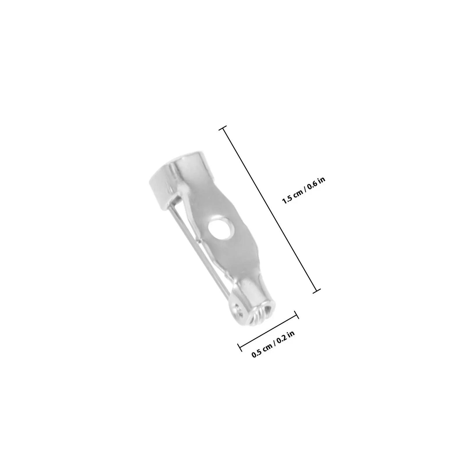 100Pcs DIY Safety Pin Iron Locking Brooch Three-Holes Decorative Pin Jewelry Making Sewing Fixing Three-Holes Brooch
