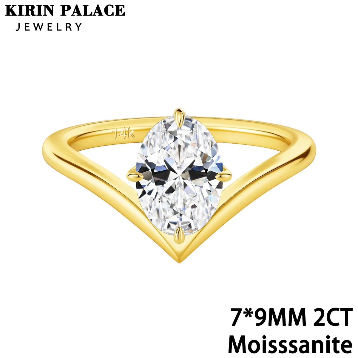 2CT Marquise-Cut Moissanite 14k Gold Rings Exquisite and Elegant Suitable for Woman Wedding Engagement Parties Exquisite Gifts