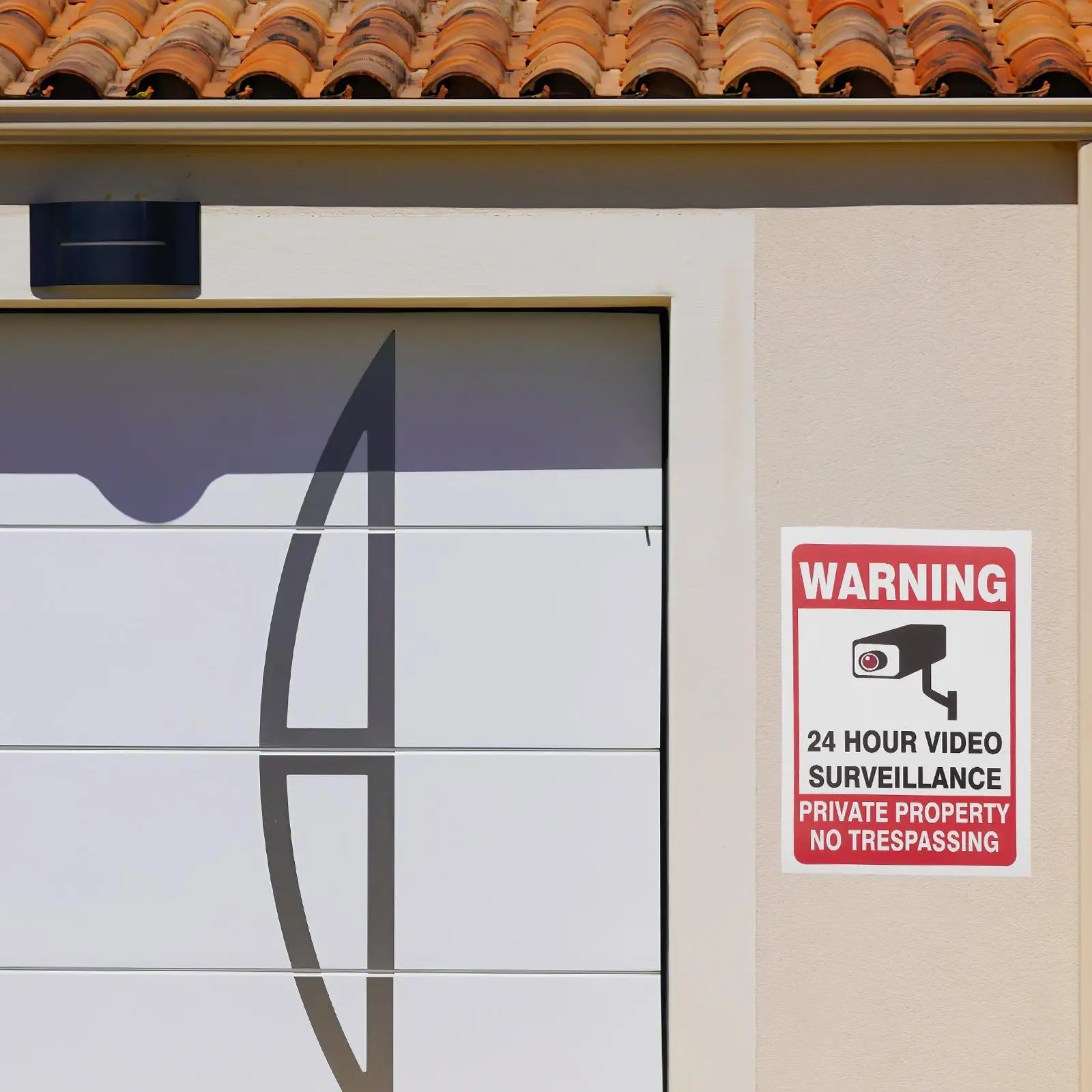 50 Sheets Alert Camera Safety Warning Signs Sticker Garden Wall Plaques Stickers Outdoor