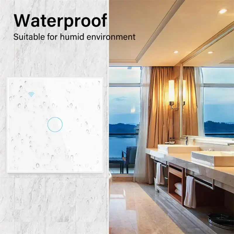 Tuya Wifi الذكية اللمس ضوء الاتحاد الأوروبي التبديل اللاسلكية عن بعد مصباح ليد مفاتيح لا سلك محايد المطلوبة 1-4 عصابة أليكسا جوجل المنزل