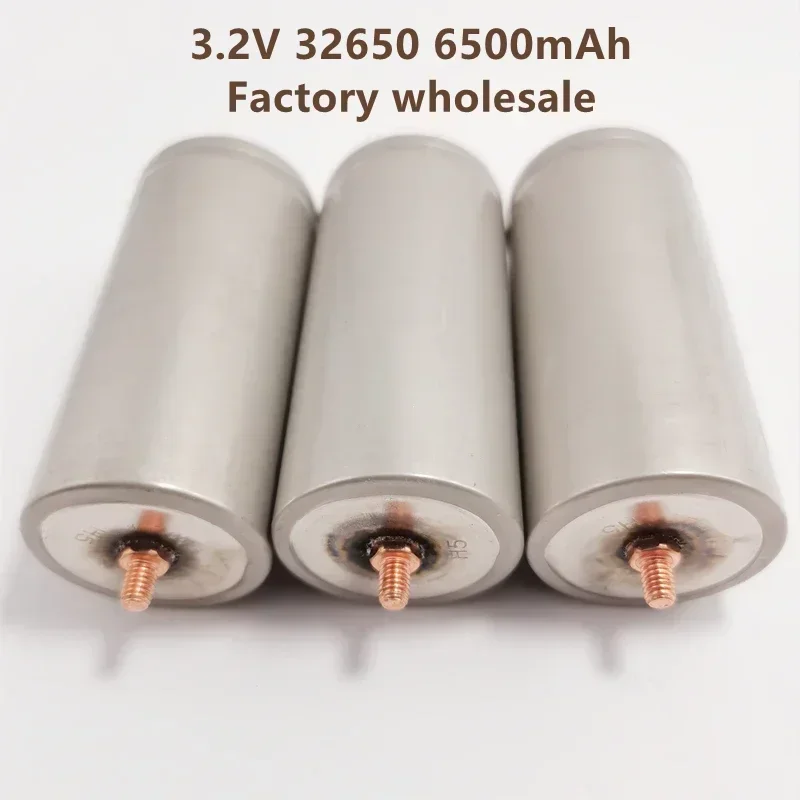 100% Original 32650 6500mAh 3.2V lifepo4 Rechargeable Battery Professional Lithium Iron Phosphate Power Battery with screw